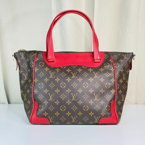 Louis Vuitton Monogram Canvas Estrella Shoulder Bag Tote with Red Handles - Picture 2 of 8